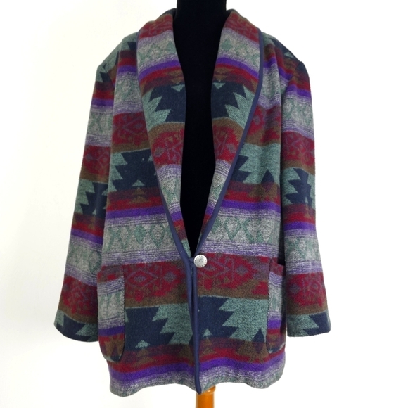 Julia Klein Jackets & Blazers - Julia Klein Vintage southwestern cotton Blend Coat 2X